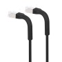 Cavo di rete Patch in Rame Cat. 6A F/FTP Pieghevole FlexiBoot Slim Nero 2 m