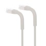Cavo di rete Patch in Rame Cat. 6A F/FTP Pieghevole FlexiBoot Slim Grigio 2 m
