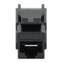 Frutto Keystone Slim Cat.6 per Cavo Rigido con Supporto Punch-Down 25 pz Nero
