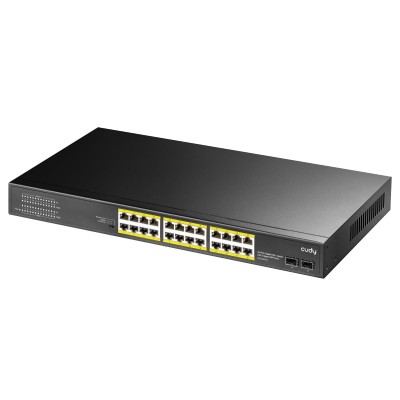 Switch Gigabit PoE+ 24 Porte con 2 porte Gigabit SFP, GS1028PS2