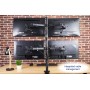Supporto da scrivania per 4 Monitor 13-27'' con morsetto