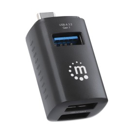 Hub USB-C&trade 3.2 Gen1 a 3 porte USB-A Compatto Nero