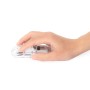 Mouse Ottico Wireless 800-1600 dpi con Micro Ricevitore USB Bianco Trasparente