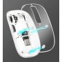 Mouse Ottico Wireless 800-1600 dpi con Micro Ricevitore USB Bianco Trasparente