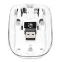 Mouse Ottico Wireless 800-1600 dpi con Micro Ricevitore USB Bianco Trasparente
