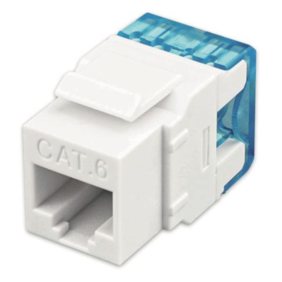 Frutto Keystone RJ45 UTP Cat.6 180&deg Bianco