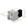 Frutto Keystone RJ45 Cat.6A UTP Tool-Free Nero Grigio