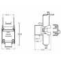 Frutto Keystone RJ45 Cat.6A UTP Tool-Free Nero Grigio