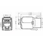 Frutto Keystone RJ45 Cat.6A UTP Tool-Free Nero Grigio