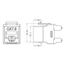 Frutto Keystone RJ45 UTP Cat.6 180&deg Bianco