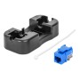 Frutto Keystone Slim Cat.6 per Cavo Rigido con Supporto Punch-Down 25 pz Blu