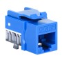 Frutto Keystone Slim Cat.6 per Cavo Rigido con Supporto Punch-Down 25 pz Blu