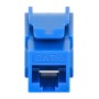 Frutto Keystone Slim Cat.6 per Cavo Rigido con Supporto Punch-Down 25 pz Blu