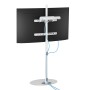Stand da Pavimento TV/LED LCD 32''-65'' con Base Ovale Bianco