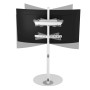 Stand da Pavimento TV/LED LCD 32''-65'' con Base Ovale Bianco