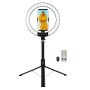 Luce LED 26RGB Anello &oslash25cm con Treppiede Estensibile Selfie Stick