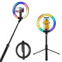 Luce LED 26RGB Anello &oslash25cm con Treppiede Estensibile Selfie Stick