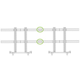 Kit Staffe di Giunzione per Supporto Video Wall da Pavimento ICA-TR4VW