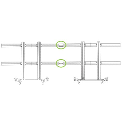 Kit Staffe di Giunzione per Supporto Video Wall da Pavimento ICA-TR4VW