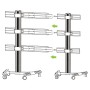 Kit Staffe e Braccio di Giunzione per Supporto Video Wall da Pavimento