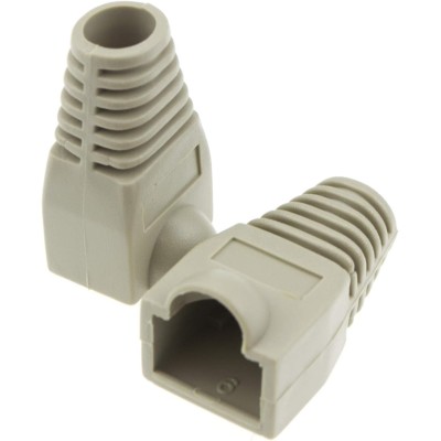 Copriconnettore per Plug RJ45 6.0 mm Grigio 10 pz