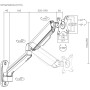 Supporto a Muro con Molla per TV 17-32'' Estensione 55,1 cm