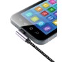 Cavo USB A Maschio 2.0 / USB-C&trade Maschio Angolato 3A 1 m Alluminio