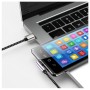 Cavo USB A Maschio 2.0 / USB-C&trade Maschio Angolato 3A 0,5 m Alluminio