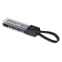 Hub Combo USB 3.0 USB-C&trade e USB-A 4 Porte Nero Trasparente