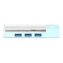 Hub Combo USB 3.0 USB-C&trade e USB-A 4 Porte Verde Trasparente