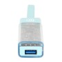 Hub Combo USB 3.0 USB-C&trade e USB-A 4 Porte Verde Trasparente
