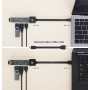 Hub Combo USB 3.0 USB-C&trade e USB-A 4 Porte Nero Trasparente