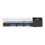 Hub Combo USB 3.0 USB-C&trade e USB-A 4 Porte Nero Trasparente