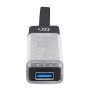 Hub Combo USB 3.0 USB-C&trade e USB-A 4 Porte Nero Trasparente