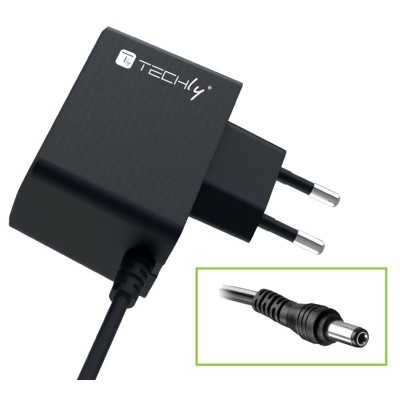Alimentatore AC/DC 5V 1A Plug 5.5x2.1 mm Slim Nero