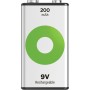 Blister 1 Batteria Ricaricabile 9V 200 mAh GP ReCyko