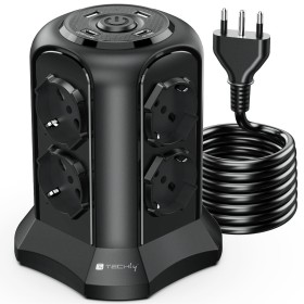 Multipresa da Tavolo a Torretta Salvaspazio 8 Prese Schuko 2 USB-A e 2 USB-C&trade