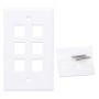 Placca Porta Frutti 6 Posti Mod.503 Bianco
