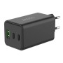 Caricatore Alimentatore GaN 100W 2x USB-C&trade 1x USB-A Power Delivery Fast Charger Nero