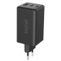 Caricatore Alimentatore GaN 100W 2x USB-C&trade 1x USB-A Power Delivery Fast Charger Nero
