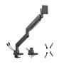 Supporto da Tavolo per Monitor Singolo 17-57'' con Molla a Gas in Alluminio Ultra Resistente con Porte USB