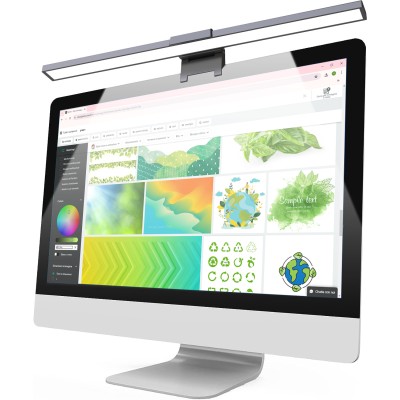 Barra Luminosa per Monitor 66 LED Luce di Lettura USB-C&trade con Regolazione Temperatura Colore e Dimmer