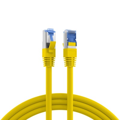 Cavo di Rete Patch in Rame Cat.6A S/FTP TPE Cat.7 Ultraflex Giallo 1m