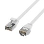 Cavo di Rete Patch in Rame Cat.6A U/FTP TPE 4mm Ultraflex Bianco 0,15m