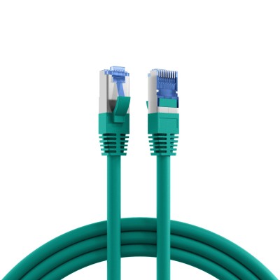 Cavo di Rete Patch in Rame Cat.6A S/FTP TPE Cat.7 Ultraflex Verde 0,15m