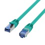 Cavo di Rete Patch in Rame Cat.6A S/FTP TPE Cat.7 Ultraflex Verde 0,15m