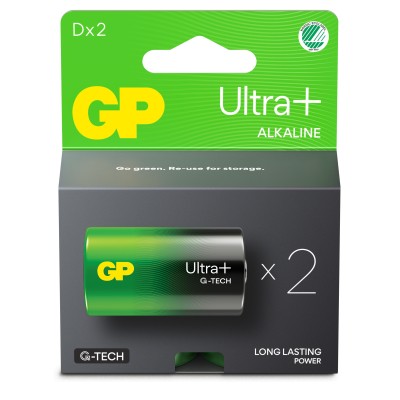 Blister 2 Batterie Torcia D GP Ultra Plus