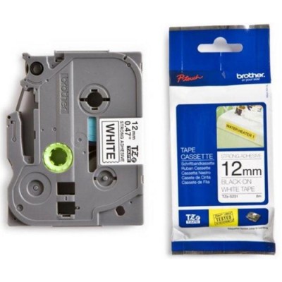BROTHER NASTRO LAMINATO DA 12 MM (8M)  NERO/BIANCO