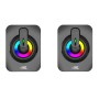 Set Speaker 3.5mm Stereo USB con LED