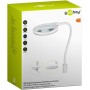 Lampada LED con Lente d'ingrandimento Base di Appoggio e Clip da Tavolo 6W Bianco